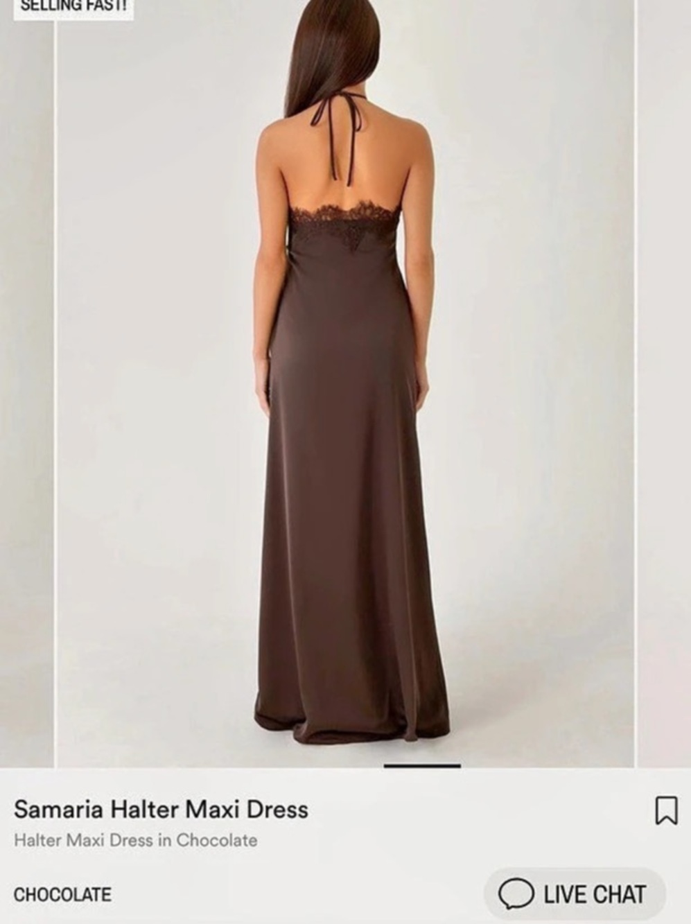 Peppermayo Samaria Halter Maxi Dress Halter Maxi Dress in Brown Size 6 - NWT, ne - Picture 4 of 5